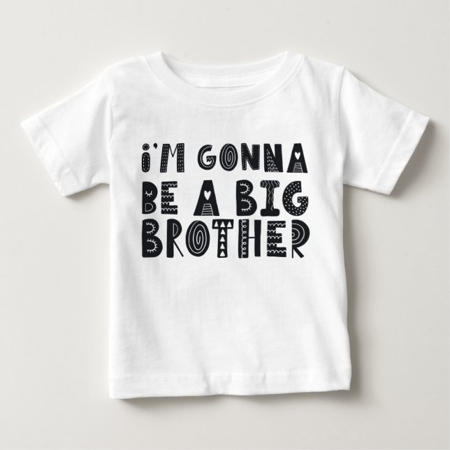 Pregnancy: I'm gonna be a piglet brother Baby T-Shirt (Front)