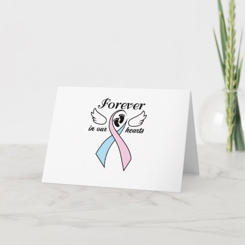 Pregnancy Infant Loss Awareness Forever In Hearts Card