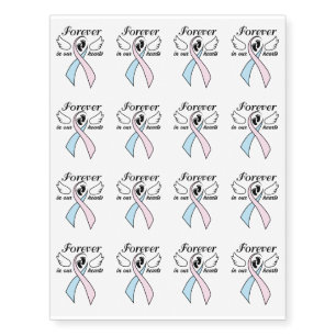 Pregnancy Infant Loss Awareness Forever In Hearts Temporary Tattoos