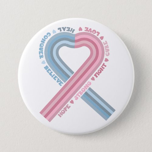 Pregnancy Infant Loss Awareness Ribbon Pink Blue  Button