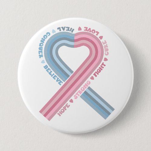 Pregnancy Infant Loss Awareness Ribbon Pink Blue  Button