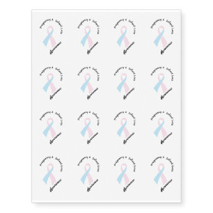 Pregnancy Infant Loss Awareness Support Temporary Tattoos