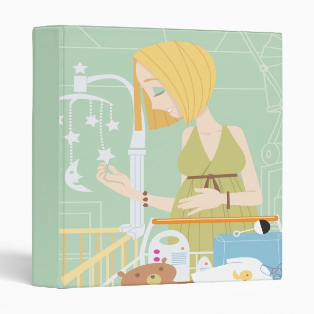 Pregnancy Journal Notebook 3 Ring Binder (Front/Spine)