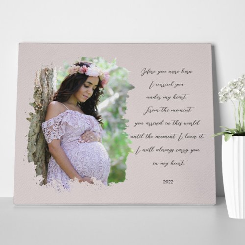 Pregnancy Maternity Baby Expecting Quote Modern Canvas Print