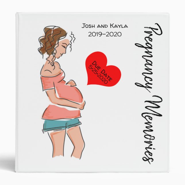 Pregnancy Memories 3 Ring Binder (Front)