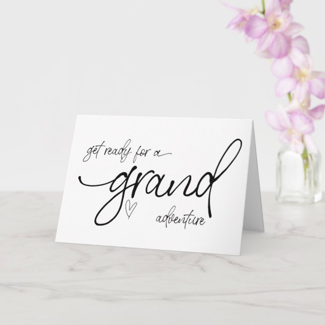 Pregnancy New Baby Reveal For Family and Friends C Card (Orchid)