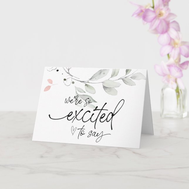 Pregnancy New Baby Reveal For Family and Friends C Card (Orchid)