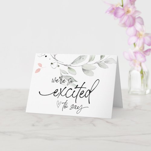 Pregnancy New Baby Reveal For Family and Friends C Card