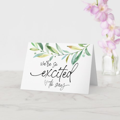 Pregnancy New Baby Reveal For Family and Friends C Card