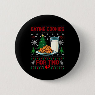 Pregnancy New Mom Baby Pregnant Christmas Couples  Button