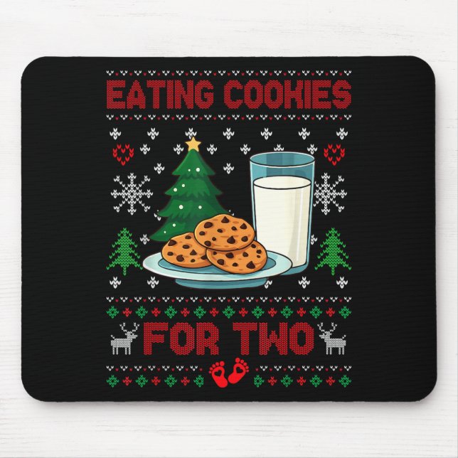 Pregnancy New Mom Baby Pregnant Christmas Couples  Mouse Pad (Front)
