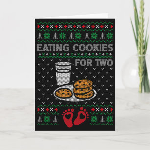 Pregnancy New Mom Baby Pregnant Christmas Matching Card