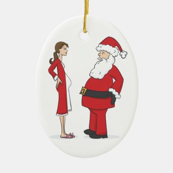 Pregnancy Ornament - Brunette Jelly Oval by tobegreetings at Zazzle