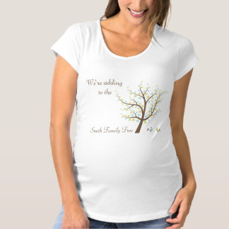 Pregnancy Reveal Adding to The Family Tree Maternity T-Shirt