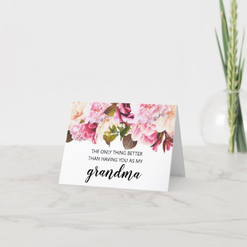 Pregnancy Reveal Card for Grandma