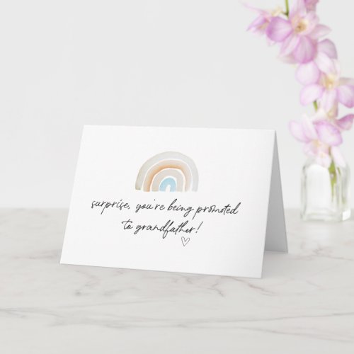 Pregnancy Reveal Grandfather to Be Im Pregnant  Card