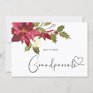 Pregnancy Reveal Great Grandparents Baby Christmas Card