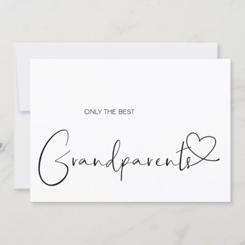 Pregnancy Reveal Great Grandparents Baby Simple Card