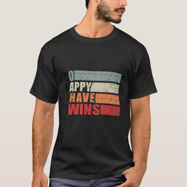 Pregnancy Reveal Quote So Happy I Have Twins Vinta T-Shirt (Front)