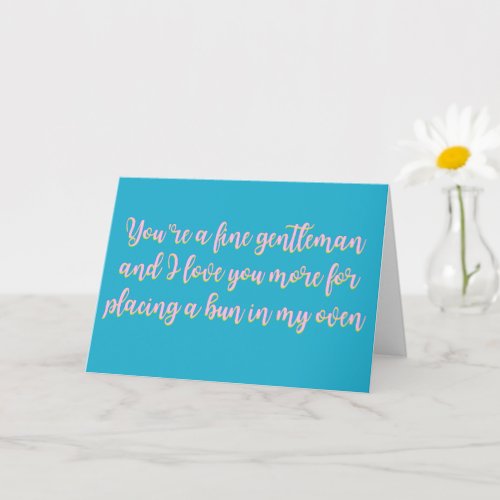 Pregnancy Reveal To Husband Greeting  Card