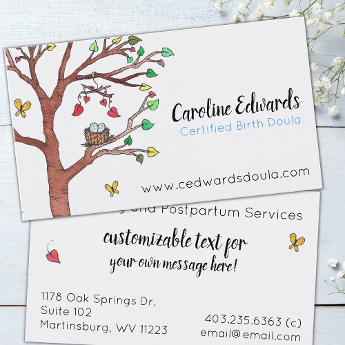 Pregnancy Services Doula Business Card