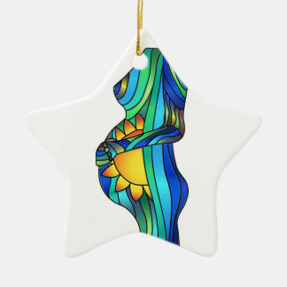 Pregnancy Stained Glass Ornament