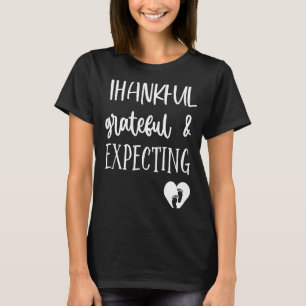 Pregnancy Thanksgiving graphic tee Thankful Gratef