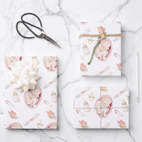 Pregnancy Wrapping Paper Sheets