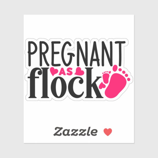 Pregnant as flock, mother's day sticker (Sheet)