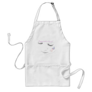 Pregnant baby girl adult apron