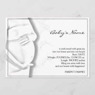 Pregnant Belly Baby Sketch Announcement