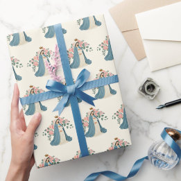 Pregnant Blessed Mother Mary Gift Wrap – Floral 