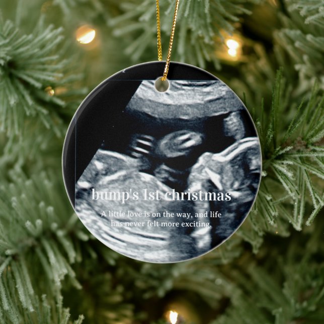 Pregnant Christmas | Sentimental Photo Keepsake  Ceramic Ornament (Tree)