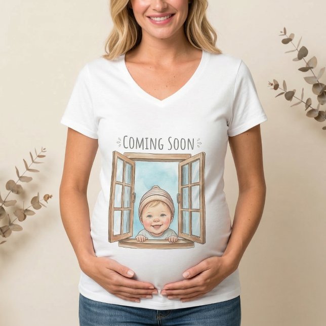 pregnant - Coming Soon T-Shirt (pregnant - T-Shirt
Baby coming soon)
