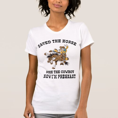Pregnant Cowgirl Maternity T_Shirt