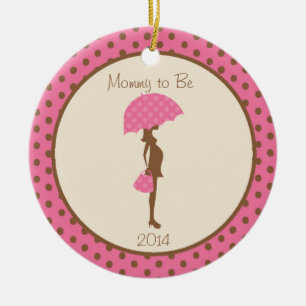Pregnant Expecting Christmas Customizable Ornament