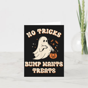 Pregnant Ghost Lazy Trick Or Treat Dress Funny Hal Card