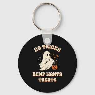 Pregnant Ghost Lazy Trick Or Treat Dress Funny Hal Keychain