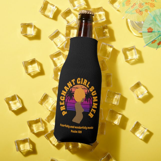 PREGNANT GIRL SUMMER Afro Queen Christian Bottle Cooler (In Situ Summer)