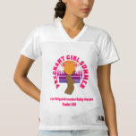 PREGNANT GIRL SUMMER Custom Christian Mom To Be Women's Football Jersey<br><div class="desc">PREGNANT GIRL SUMMER Custom Christian Women's Football Jersey with CUSTOMIZABLE BIBLE VERSE, for expectant moms who will be enjoying a summer for two. The design shows the brown silhouette of a Black African American woman with afro hair. The background shows a vintage palm tree sunset with pinks and oranges. The...</div>