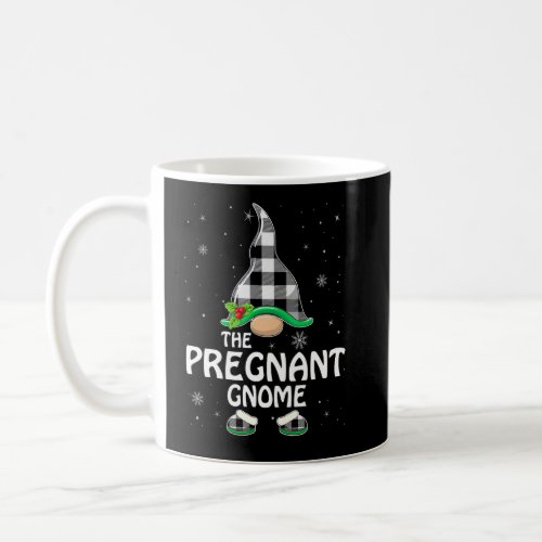 Pregnant Gnome Buffalo Plaid Matching Family Group Coffee Mug