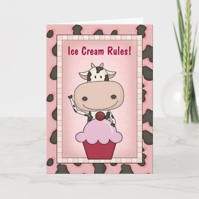 Pregnant Ice Cream Lover Card (Front)
