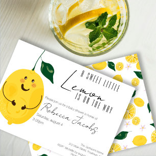 Pregnant lemon Baby Shower Invitation