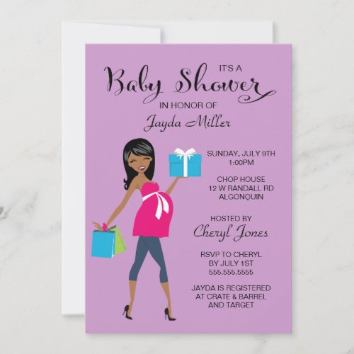 Pregnant Mamma Baby Shower Invitation