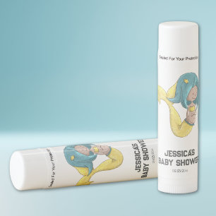 Pregnant Mermaid Gender Neutral Baby Shower Lip Balm