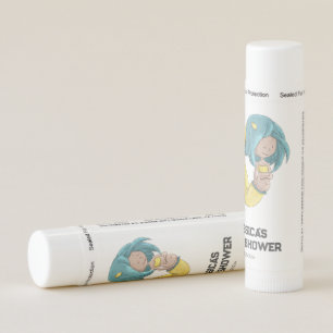 Pregnant Mermaid Gender Neutral Baby Shower Lip Balm