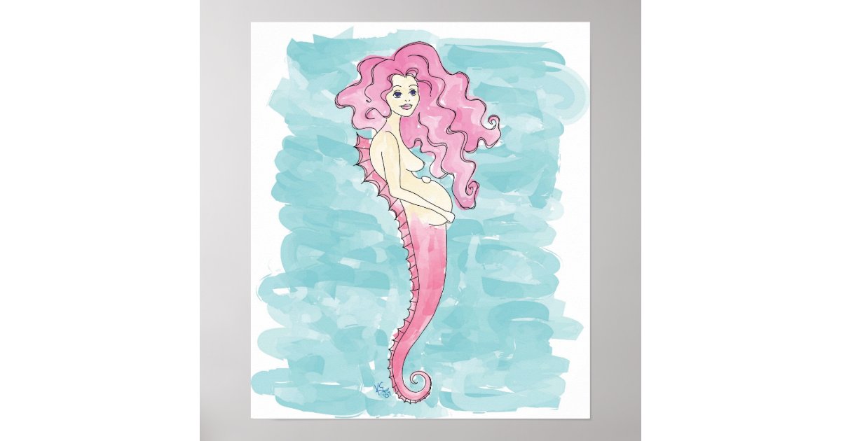 Pregnant Mermaid Print 