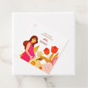 Pregnant Mom Baby Shower Favor Tags