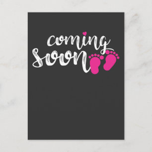 Pregnant Mom Baby shower Gender Reveal Pregnancy Postcard