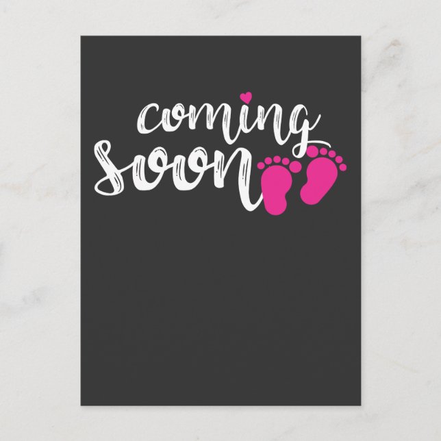 Pregnant Mom Baby shower Gender Reveal Pregnancy Postcard (Front)